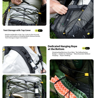 Mochila de Senderismo 35L - Bolsa de Montaña de Gran Capacidad - Image 13