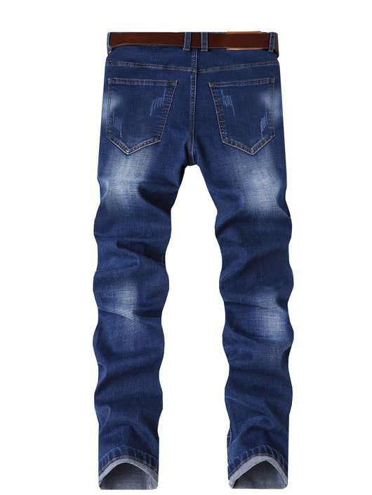Pantalones Vaqueros Stretch Rotos con Detalles Bordados para Hombre - Image 10