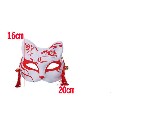 Máscara Luminosa de Zorro y Gato Bifronte con Plumas - Image 42