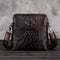 Bolsa de Hombro Casual en Cuero Encerado para Hombre