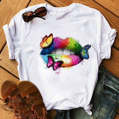 Playera Gesto de Silencio con Labios - Manga Corta - Image 13