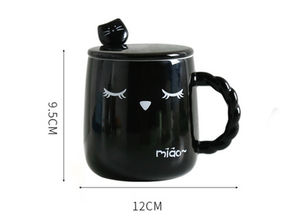 Taza de Cerámica para Gato con Tapa y Cuchara - Image 7