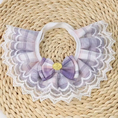 Babero Decorativo para Gatos con Encaje y Moño - Protector de Saliva - Image 12