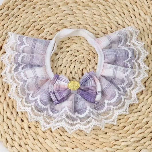 Babero Decorativo para Gatos con Encaje y Moño - Protector de Saliva - Image 12
