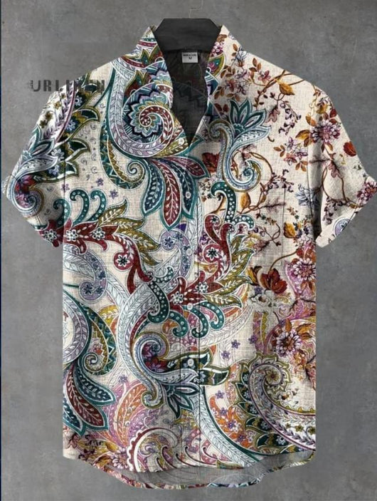 Camisa Cardigan Suelta con Estampado Abstracto 3D y Cuello de Pie - Image 15