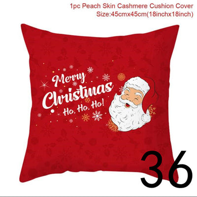 Funda de Almohada Navideña con Estampado Santa para Decoración del Hogar - Image 75