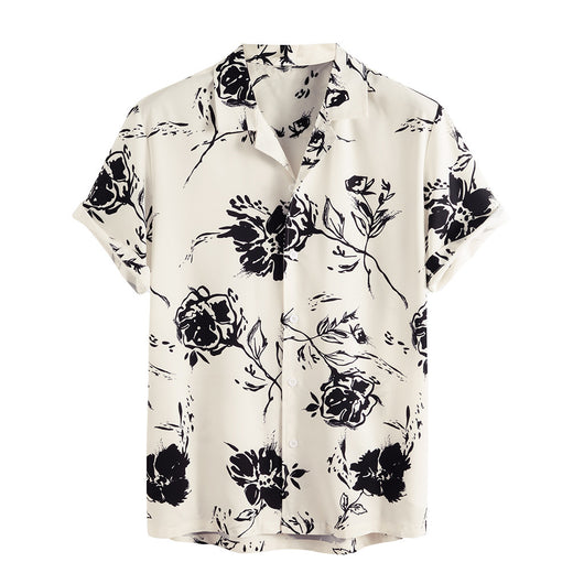 Camisa Casual para Hombre con Estampado de Rosas - Image 9