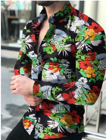 Camisa Manga Larga Ajustada para Hombre Musculoso - Image 11