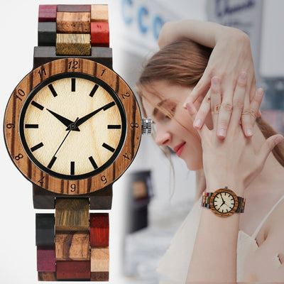 Reloj Casual de Cuarzo con Detalles en Madera - Image 3