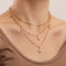 Collar Colgante Dorado con Cristales Duales - Joyería Elegante