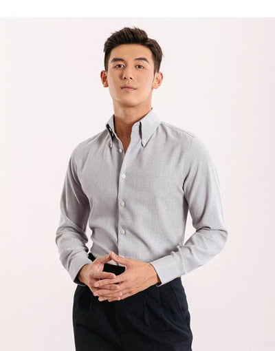 Camisa Casual de Cuadros Hombre Manga Larga sin Planchado - Image 19