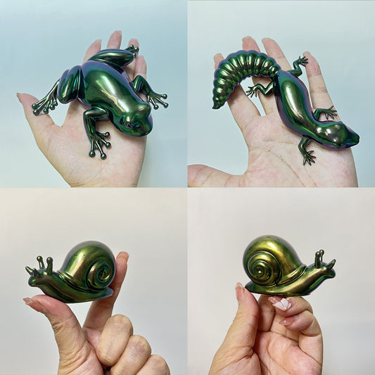 Molde de Silicona para Adornos Pascuales - Rana, Lagartija y Caracol