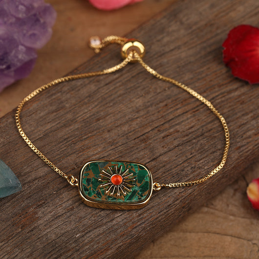 Colgante de Piedra con Girasol Pavé para Mujer - Image 32