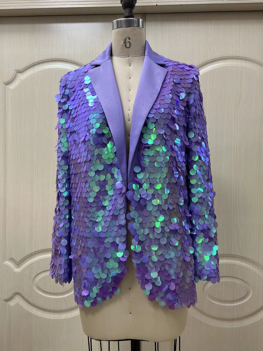 Blazer de Lentejuelas Sueltas para Cena y Eventos Elegantes - Image 5