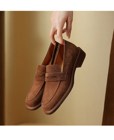 Zapatos de Tacón para Mujer en Piel de Oveja con Punta Cuadrada y Redonda Retro - Image 20