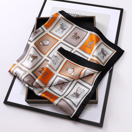Pañuelo Vintage Cuadros Pájaros para Cuello - Diseño Clásico - Image 17