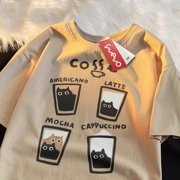 Camiseta de Manga Corta Flocking Milk Coffee para Hombre - Image 6