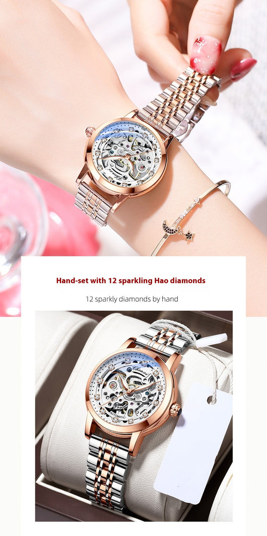 Reloj Mecánico Automático Hueco Diamond con Resistencia al Agua - Image 11