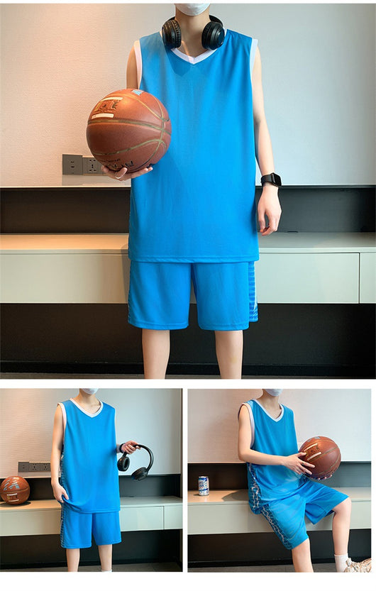 Conjunto Deportivo Hombre Camiseta Chaleco Ice Silk Secado Rápido - Image 13