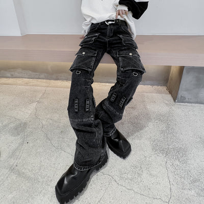 Jeans Desgastados Multi-bolsillos Estilo Urban - Image 3