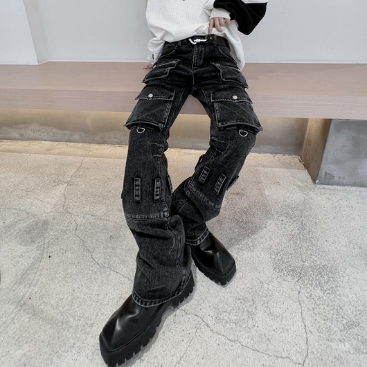Jeans Desgastados Multi-bolsillos Estilo Urban - Image 3