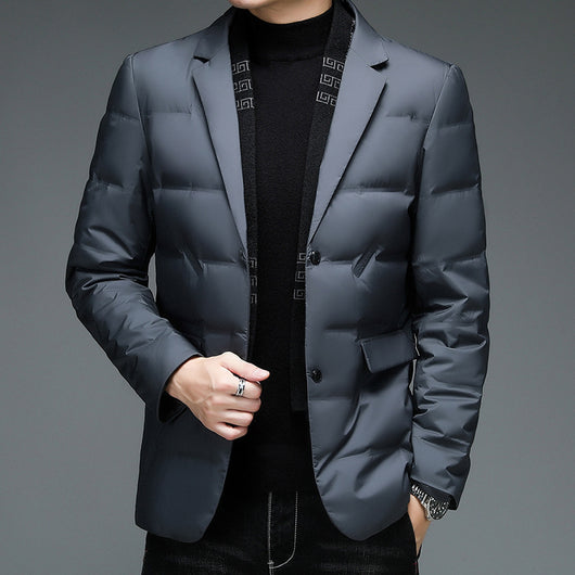 Chaqueta Acolchada de Invierno para Hombre con Cuello Desmontable - Image 4