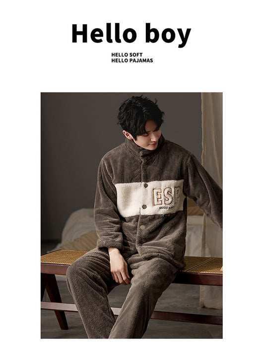 Pijama Talla Grande para Hombre de Manga Larga Cálido y Cómodo - Image 15