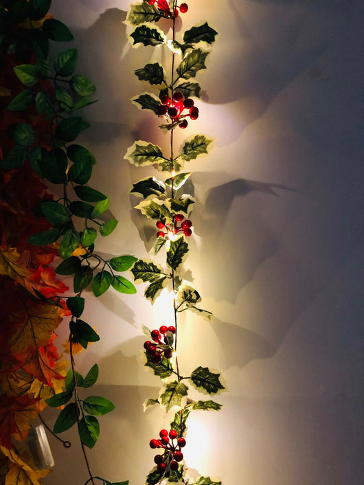 Luces Navideñas de Mimbre con Decoración de Espino Chino para Fiesta - Image 7