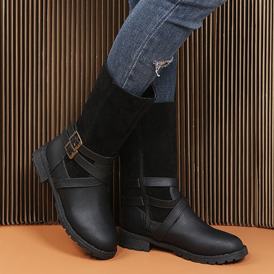 Zapatos de Mujer Talla Grande con Tacón Cuadrado Bajo y Cinturón - Image 14