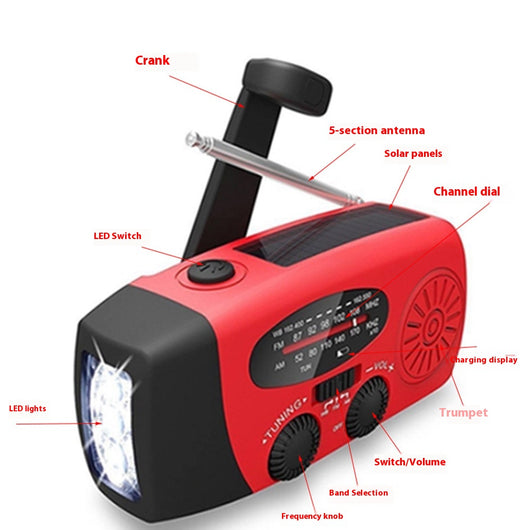 Radio de Emergencia Solar Portátil con 3 LEDs - Image 2
