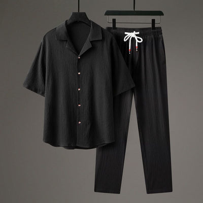 Conjunto Deportivo Casual Hombre Manga Corta Estilo Chino Premium - Image 8