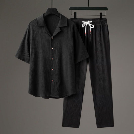 Conjunto Deportivo Casual Hombre Manga Corta Estilo Chino Premium - Image 8