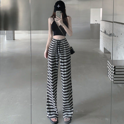 Pantalón Plisado Cintura Alta Efecto Adelgazante Pierna Ancha Tendencia - Image 2