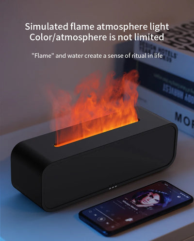 Difusor de Aroma con Efecto Llama Dinámico, Control Remoto y Luces Sincronizadas con Música - Image 15