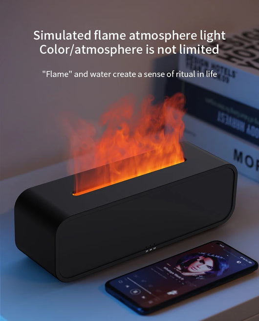 Difusor de Aroma con Efecto Llama Dinámico, Control Remoto y Luces Sincronizadas con Música - Image 15
