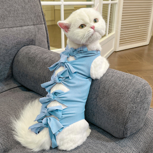 Pijama Quirúrgico para Gatos con Cierre de Cordones - Recuperación Post-operatoria - Image 8
