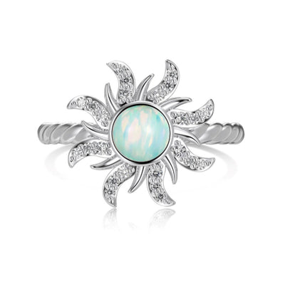 Anillo de Plata Pura con Incrustación de Sol - Image 7