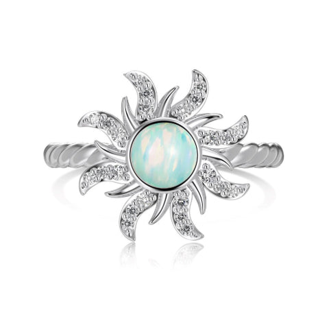 Anillo de Plata Pura con Incrustación de Sol - Image 7