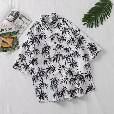 Camisa Suelta Estampada de Manga Corta para Hombre - Image 40