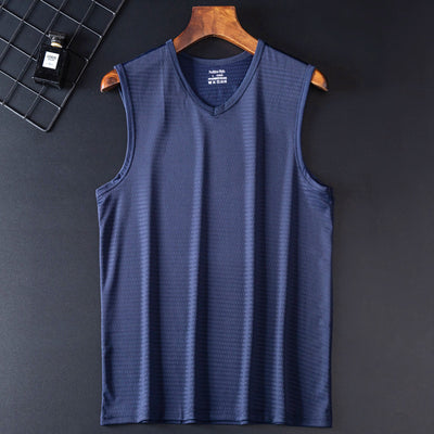 Camiseta Deportiva Holgada Transpirable de Talle Grande sin Mangas - Image 10