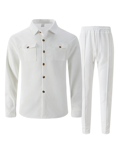 Conjunto de Dos Piezas: Cardigan y Pantalón Acanalado de Manga Larga - Image 26
