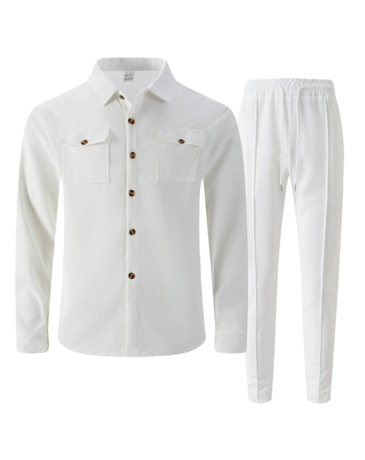 Conjunto de Dos Piezas: Cardigan y Pantalón Acanalado de Manga Larga - Image 26