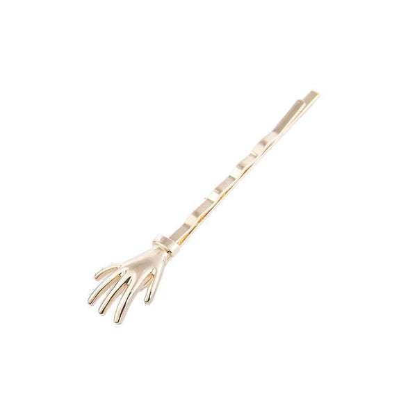 Clips para el Cabello Metal Calavera con Forma de Mano para Mujer
