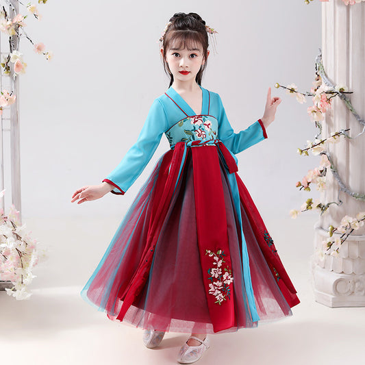 Traje Tradicional Chino Infantil - Disfraz Étnico Tang Dynasty