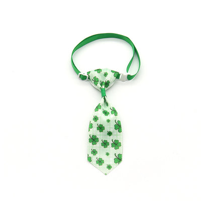 Corbata para Mascotas con Moño de Trébol de Cuatro Hojas - Día de San Patricio - Image 16