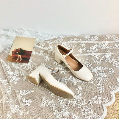 Zapatos Mary Jane de Tacón Alto con Punta Cuadrada Estilo Vintage - Image 10