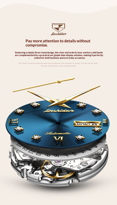 Reloj Mecánico Elegante de Gran Esfera para Parejas - Image 17