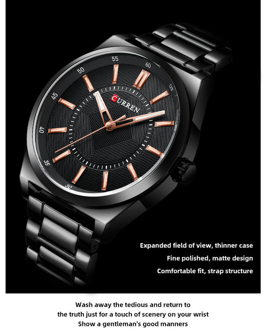 Reloj Empresarial Impermeable para Hombre con Cierre de Barra - Image 9