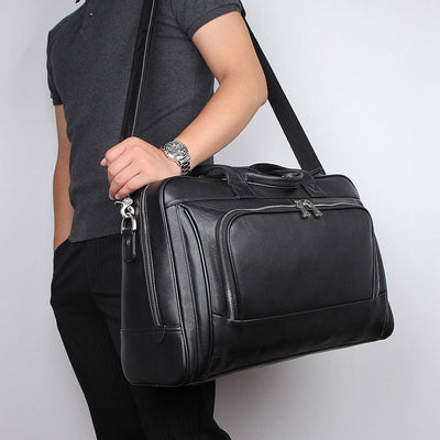 Maletín de Negocios en Cuero Genuino - Bolsa para Laptop 17" Premium Nappa - Image 7