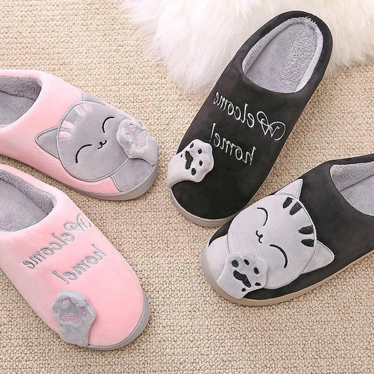 Pantuflas Invierno Mujer Gato Animado - Cómodas y Acogedoras - Image 2